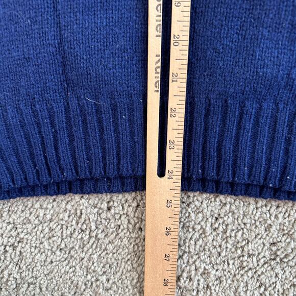 VINTAGE 80s McGregor Sweater Mens Large Blue Red Wool Blend Argyle Pullover * - Picture 9 of 11